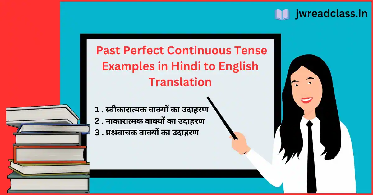 Past Perfect Continuous Tense Examples in Hindi to English Translation